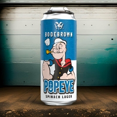 Cerveja Bodebrown Popeye Spinach Lager Lata Azul 473ml - Newness Bebidas