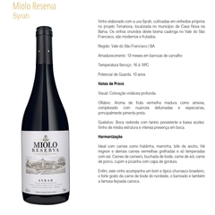 Imagem do Vinho Miolo Reserva Tinto Branco Seco Sabores Garrafa 750ml