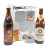 Kit Cerveja Erdinger 1 Weiss + 1 Dunkel 500ml + 1 Copo 500ml