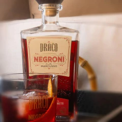 Kit Negroni Draco Presente Garrafa 750ml e 2 Copos em Vidro