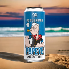 Cerveja Bodebrown Popeye Spinach Lager Lata Azul 473ml - Newness Bebidas