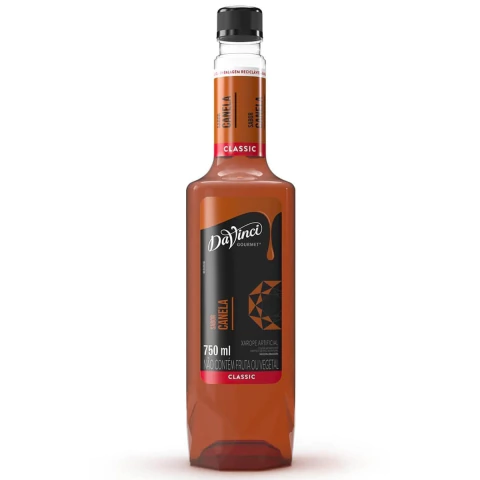 Xarope Da Vinci Sabor Canela Linha Classic Garrafa 750ml