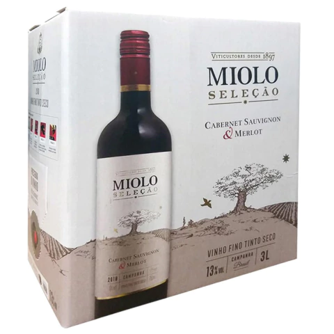 Vinho Miolo Seleção Tinto Cabernet Merlot Bag Box 3 Litros
