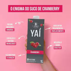 Suco Yaí Sabor Cranberry Zero Sódio Sem Açúcar Caixa 1000ml - loja online