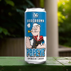 Cerveja Bodebrown Popeye Spinach Lager Lata Azul 473ml - Newness Bebidas
