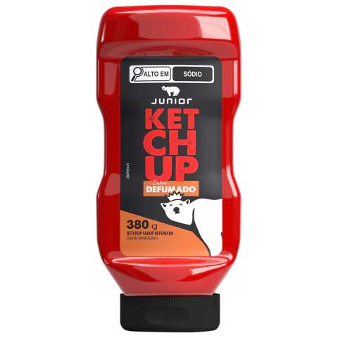 Ketchup Defumado Junior Lanches Churrasco Frasco 380g
