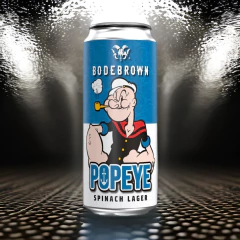 Cerveja Bodebrown Popeye Spinach Lager Lata Azul 473ml