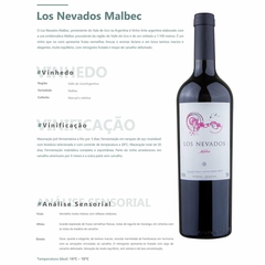 Vinho Los Nevados Tinto Seco Malbec Argentina Garrafa 750ml na internet