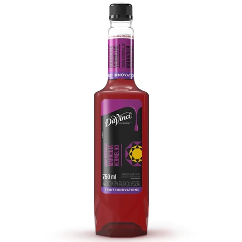 Xarope Da Vinci Sabor Maracujá Vermelho Garrafa 750ml