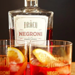Kit Negroni Draco Presente Garrafa 750ml e 2 Copos em Vidro - Newness Bebidas
