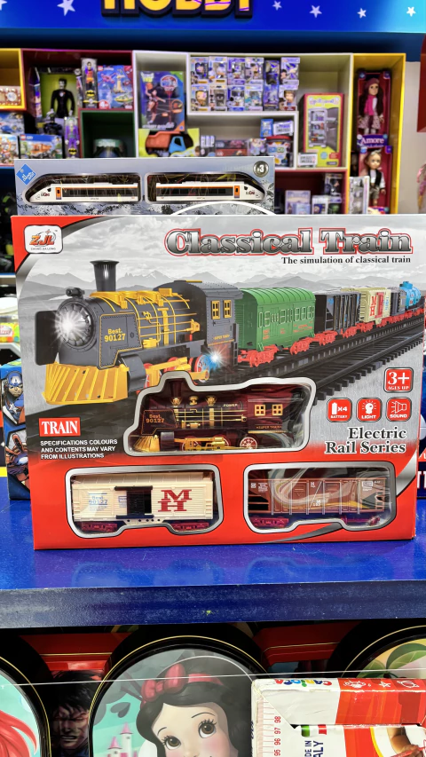 SEBIGUS PISTA DE TREN CLASSIC TRAIN CAJA ROJA