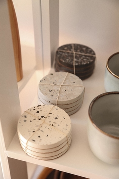 Set Posavasos Terrazo x 4 - comprar online