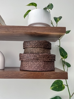 Caja circular Rattan