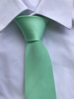 Gravata Verde Menta Semi Slim