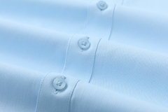 Imagem do Camisa Social Slim Fit Azul Riscadinha - Manga Longa