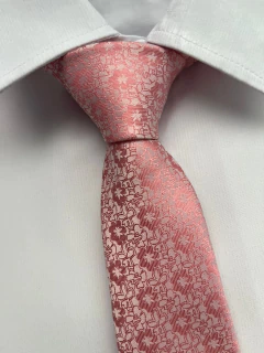 Gravata Rosa Semi Slim - 960 Fios