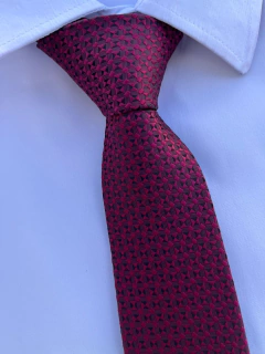 Gravata Semi Slim Vinho - 2400 Fios