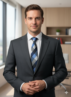 Gravata Xadrez Semi Slim Azul e Cinza Claro na internet