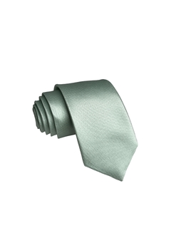 Gravata Verde Menta Semi Slim Quadriculada - loja online