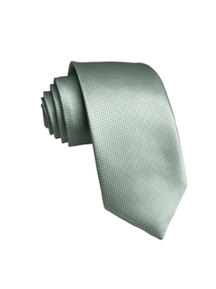 Gravata Verde Menta Semi Slim Quadriculada - DF Gravatas 