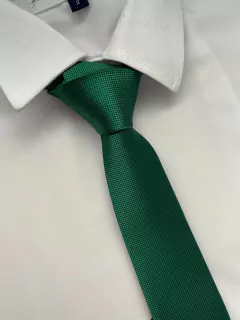 Gravata Semi Slim Verde Bandeira - DF Gravatas 