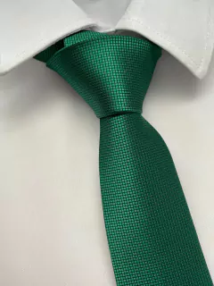 Gravata Semi Slim Verde Bandeira
