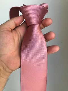 Gravata Slim Rosa Canela Riscadinha na internet