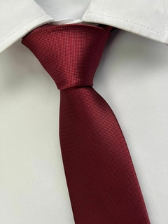 Gravata Marsala Quadriculada (Slim e Semi Slim)