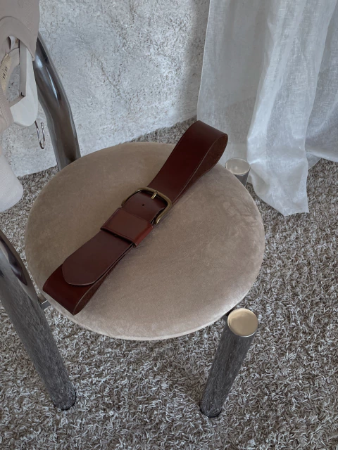 cinturon basic cuero || marron - comprar online