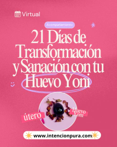 Yoni egg Mini de Obsidiana + 21 días Sanación de Útero