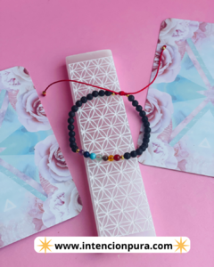 Pulsera 7 Chakras con Piedra Volcánica en internet