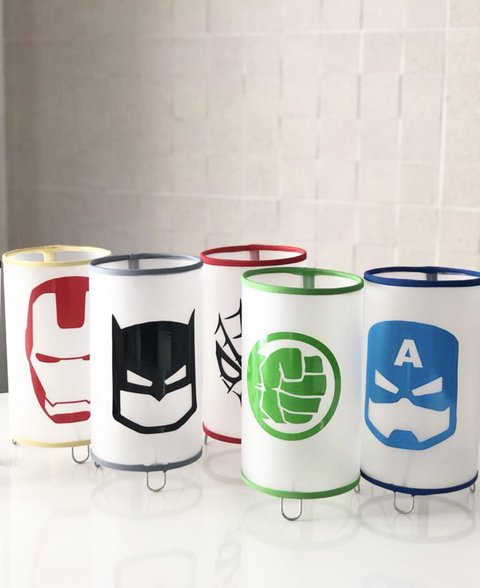 VELADOR TUBO SUPERHEROES