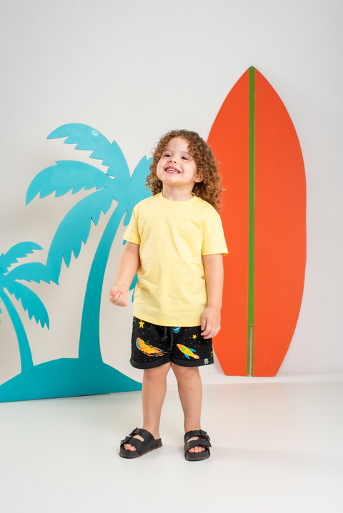 Blusa Bolso Lisa Cor Amarelo Bebê - comprar online