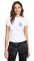 Remera (ALGODON) Hoja celeste alg (mujer) - comprar online