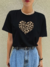 Remera DTF (ALGODÓN) Corazón Leopardo (Mujer)