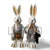 Casal Coelhos em Pe - 70cm