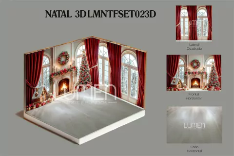 FUNDO FOTOGRÁFICO NATAL 3D LMNTFSET023D
