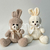 CONJ. COELHO DE PELUCIA BEGE E MARROM