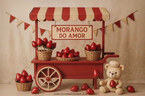 FUNDO FOTOGRÁFICO MORANGO DO AMOR 25LMNV328 - comprar online