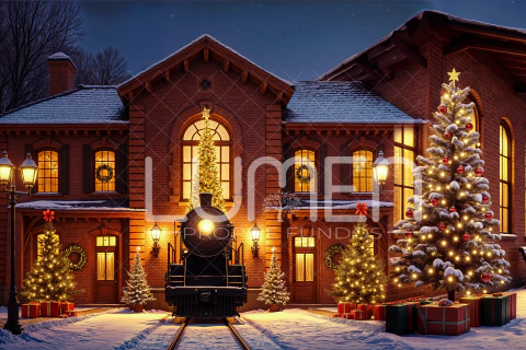 FUNDO FOTOGRÁFICO NATAL POLAR LMNTPOL05