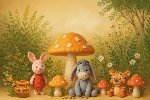 FUNDO FOTOGRÁFICO POOH 25LMNV432 - comprar online