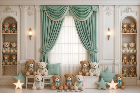 FUNDO FOTOGRÁFICO URSOS 25LMNV377 - comprar online