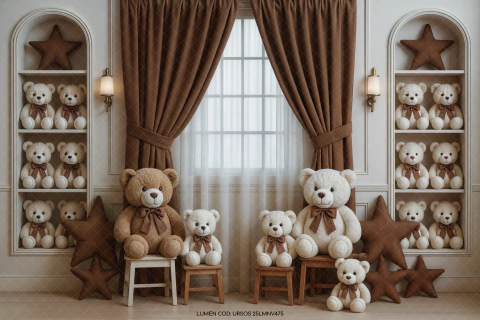 FUNDO FOTOGRÁFICO URSOS 25LMNV475 - comprar online