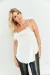 Top SICILIA Plumas Off White - tienda online