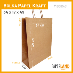 Bolsas de Papel 34x17x49 Lisas en internet