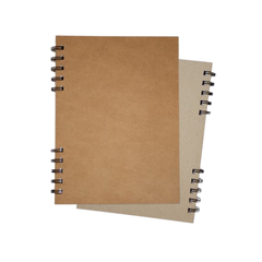 Anotador Libreta A5 15x21cm Hjs Lisas Tapa Kraft x 10u.
