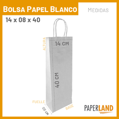 Bolsas de Papel 14x08x40cm Lisas en internet