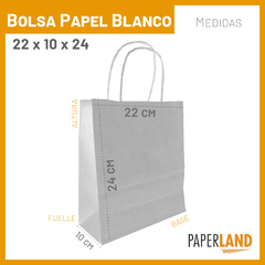 Bolsas de Papel 22x10x24cm Lisas en internet