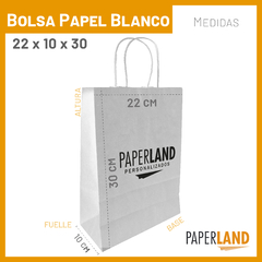 Bolsas de Papel 22x10x30 Personalizadas 2 Caras x 1 Color en internet