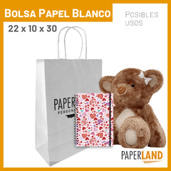 Bolsas de Papel 22x10x30 Personalizadas 2 Caras x 2 Colores - comprar online